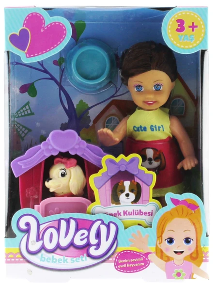 Lovely Mini Bebek Evcil Hayvan ve Kulübesi Oyun Seti ürün görseli 1
