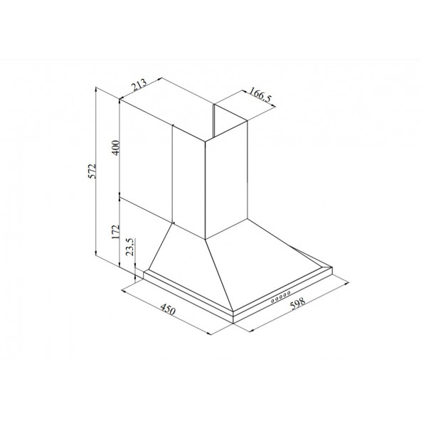 Silverline 2240 Conic Siyah Davlumbaz - Resim 3