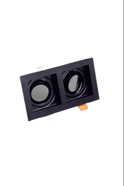 Erk Led Dekoratif Ikili Kare Siyah Spot Kasası ürün görseli 1