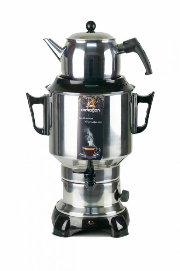 RAYMOND 1100W Termostatlı Klasik 6 Litre Büyük Boy Semaver (Siyah) ürün görseli 1
