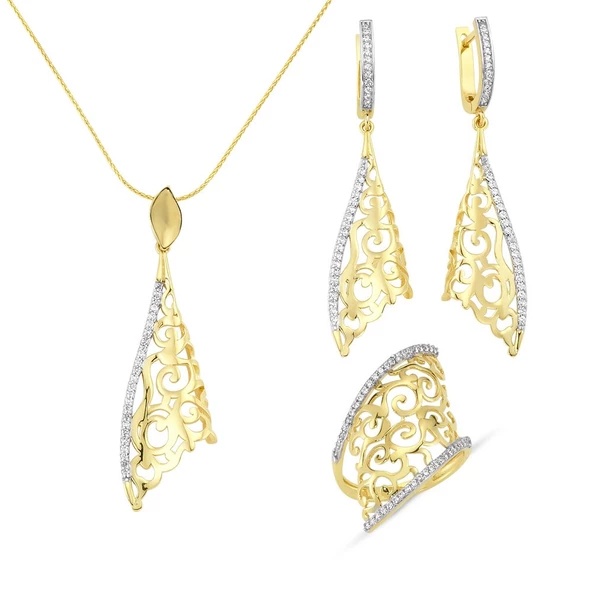 Altın Üçlü Set T026766 ürün görseli 1