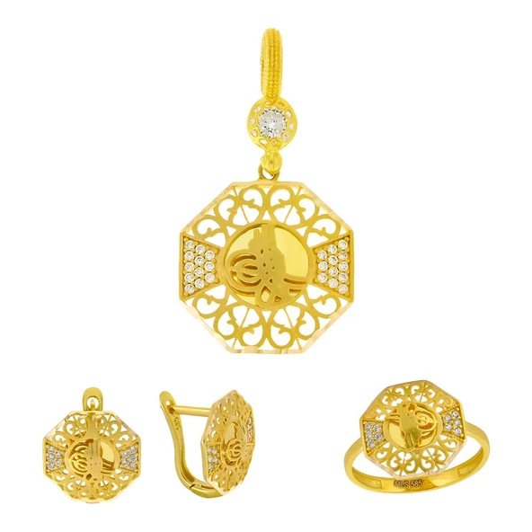 Altın Üçlü Set T030882 ürün görseli 1