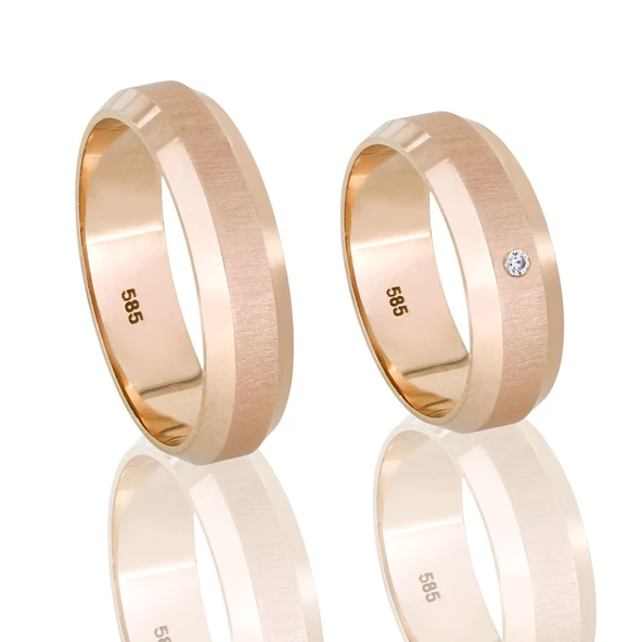 Altın Çift Alyans T044915​-T049468 ürün görseli 1