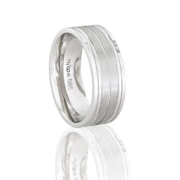 Altın Çift Alyans T045017-T045018 - Resim 2
