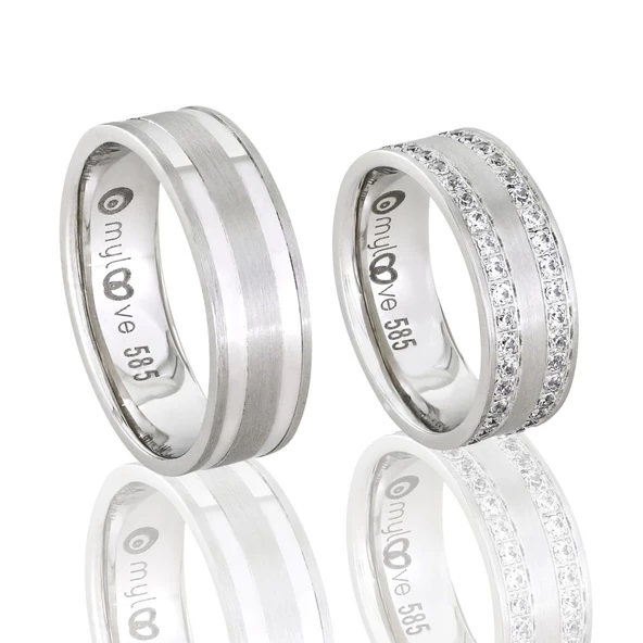 Altın Çift Alyans T045069-T045070 ürün görseli 1