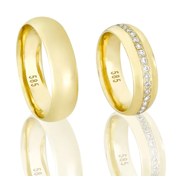 Altın Çift Alyans T044937​-T044938 ürün görseli 1