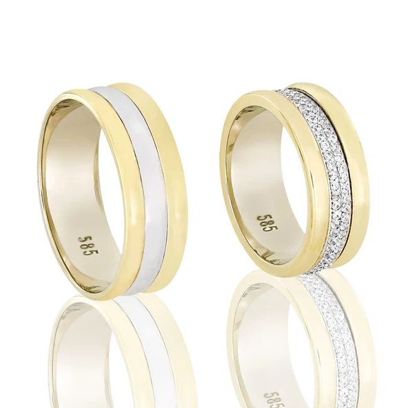 Altın Çift Alyans T044895​-T044896 ürün görseli 1