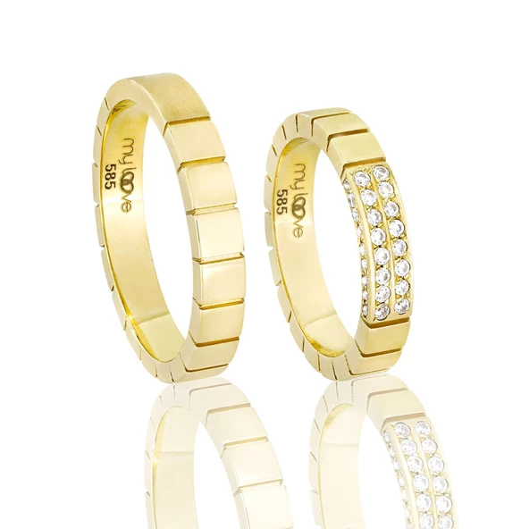 Altın Çift Alyans T044899​-T044900 ürün görseli 1