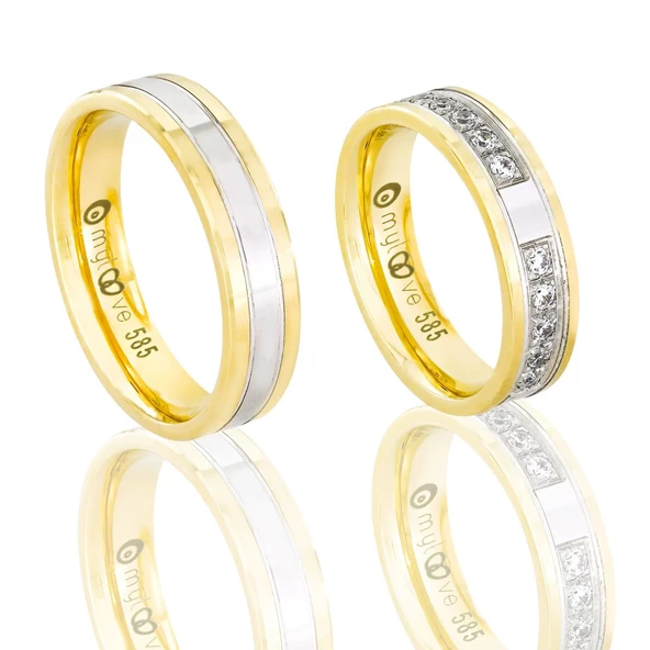 Altın Çift Alyans T044893​-T044894 ürün görseli 1