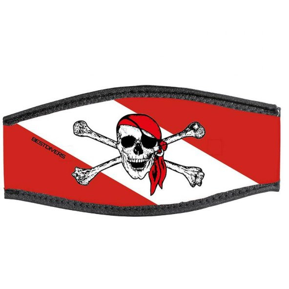 BESTDIVERS Maske Arkalığı JOLLY ROGER Neopren, Velkrolu ürün görseli 1