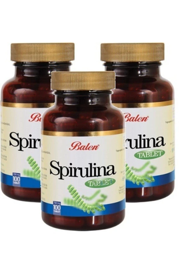 Balen 3 Adet Spirulina Tablet 100 Adet 700 Mg Yosun Hapı ürün görseli 1
