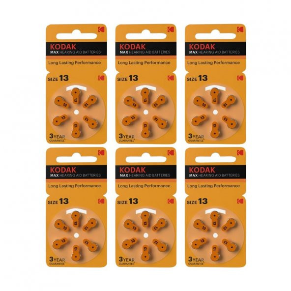 PR 48 13 İşitme Cihaz Pili 6lı 6 Paket Kodak PR48 Kulak Cihazı Pili 6lı 6 Paket ürün görseli 1