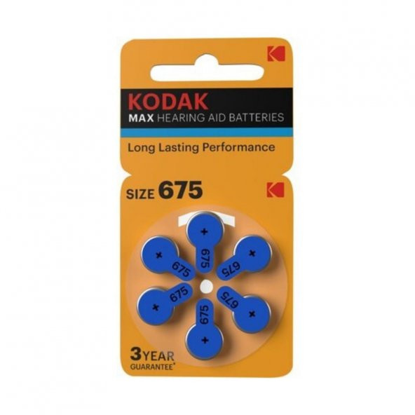PR 44 675 İşitme Cihaz Pili 6lı 1 Paket Kodak PR44Kulak Cihazı Pili 6lı 1 Paket ürün görseli 1