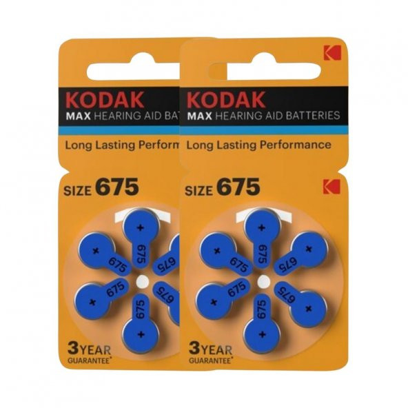 PR 44 675 İşitme Cihaz Pili 6lı 2 Paket Kodak PR44Kulak Cihazı Pili 6lı 2 Paket ürün görseli 1
