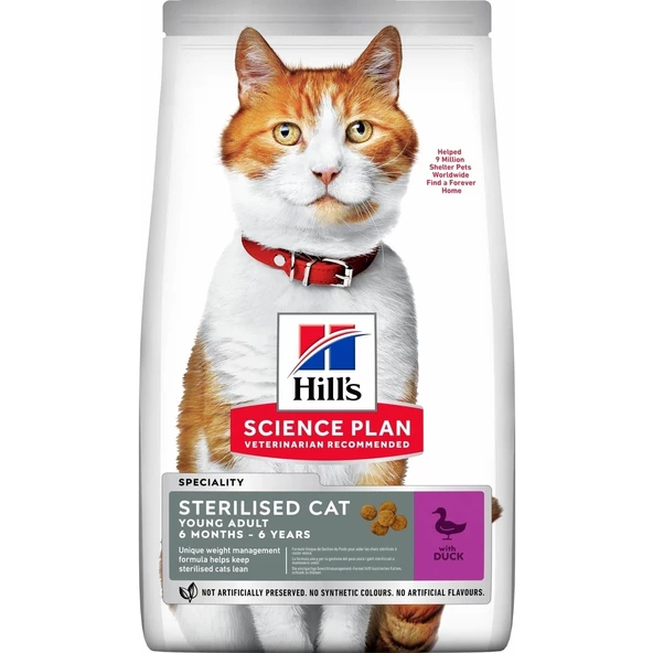 Hill's Kısırlaştırılmış Ördekli Kedi Maması 10 Kg ürün görseli 1