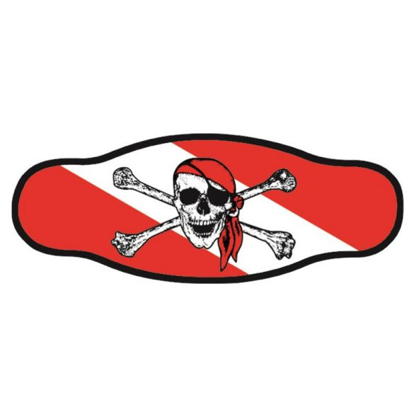 BESTDIVERS Maske Arkalığı JOLLY ROGER Neopren ürün görseli 1