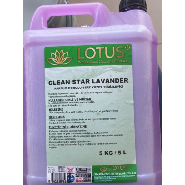 lavanta KOKULU 5 KG KONSANTRE YÜZEY TEMİZLEYİCİ ürün görseli 1
