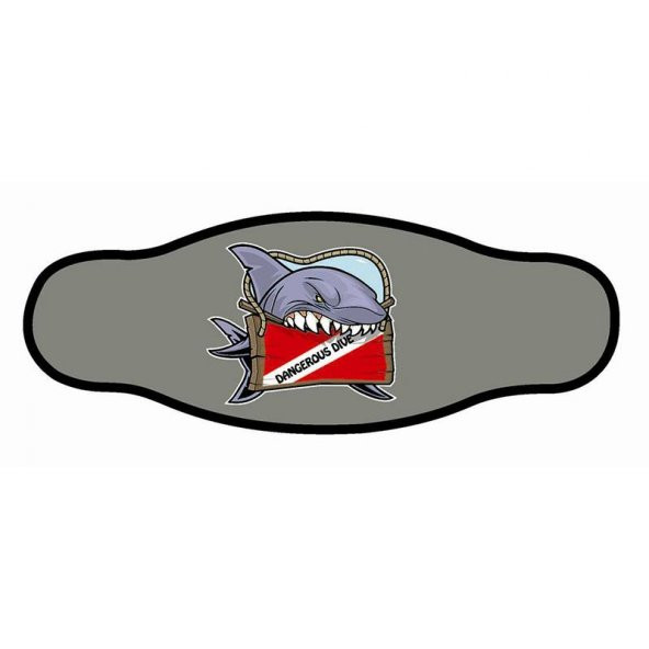 BESTDIVERS Maske Arkalığı DANGEROUS DIVE Neopren ürün görseli 1