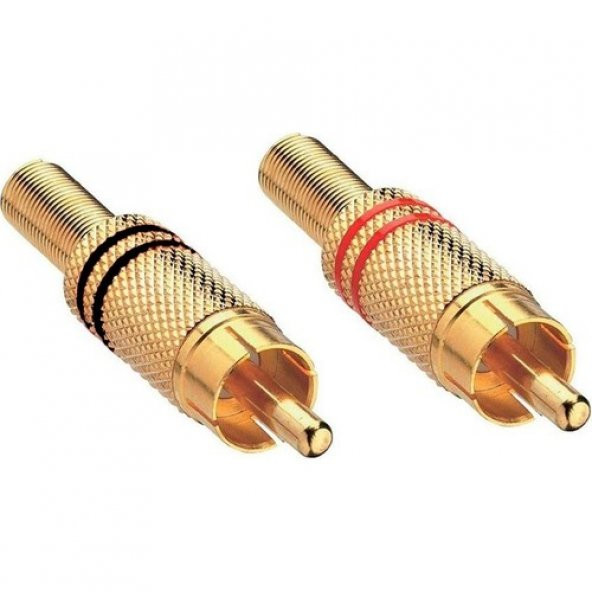 Megatron Rca Fiş Erkek Metal Gold (2 Adet) ürün görseli 1