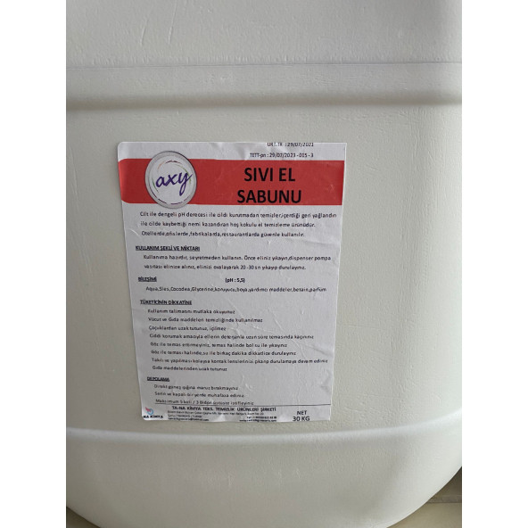 El Sabunu hoş kokulu 30 kg ürün görseli 1
