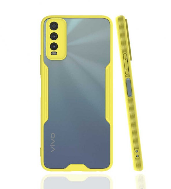 Vivo Y20 Kılıf Kamera Korumalı Arkası Şeffaf Silikon ürün görseli 1