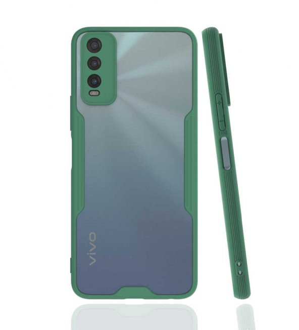Vivo Y20S Kılıf Kamera Korumalı Arkası Şeffaf Silikon ürün görseli 1
