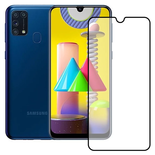 Bufalo Samsung Galaxy M31 Ekran Koruyucu Seramik Mat Nano 9D Tam Kaplama Siyah ürün görseli 1