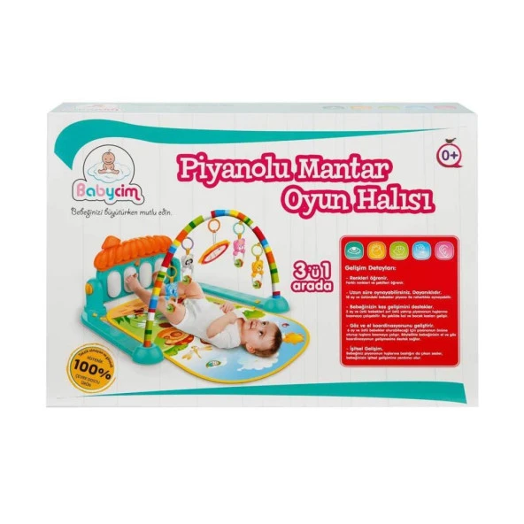 Birlik Oyuncak Babycim Bebek Piyanolu Mantar Panolu Oyun Halısı Müzikli ürün görseli 1