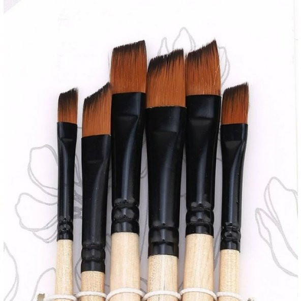 Rich Fırça Yeni Seri 04 Yan Kesik 6 Lı Set ürün görseli 1