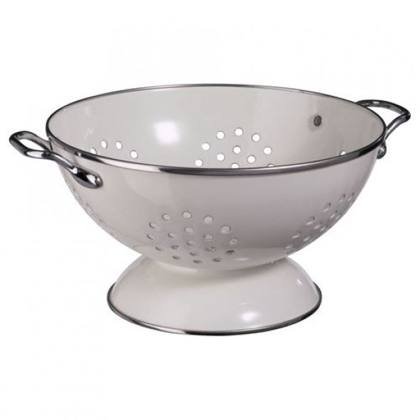 Çelik,Emaye Süzgeç IKEA Beyaz Renk MeridyenDukkan 22 cm Beyaz Renk Süzgeç,Kevgir ürün görseli 1
