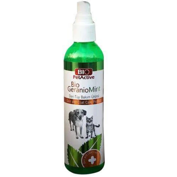 Bio Geranio Mint Kedi Köpek Deri Tüy Bakım Spreyi 100ml ürün görseli 1
