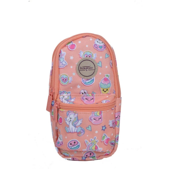 Kaukko Nature Junior Bag Kalem Çantası Unicorn Somon Kalemlik ürün görseli 1