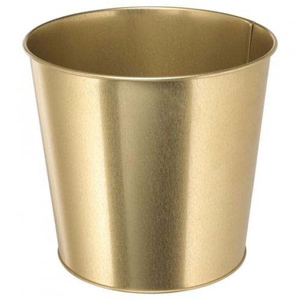 Galvanizli Çelik Gold Saksı 19 Cm Çiçek Bitki Saksısı Gold Renk 19Cm IKEA ürün görseli 1