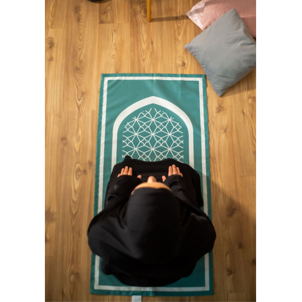 BAHA Portable Prayer Mat  Classic SEJADAH (MOSS GREEN) - Resim 2