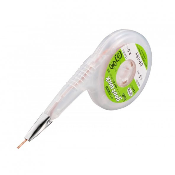 GOOT Wick CP-1515 Lehim Sökme Fitili, Metal Başlıklı Kartuş ürün görseli 1
