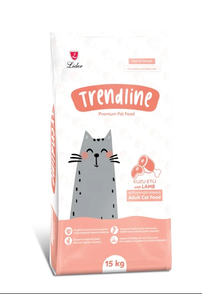 Trendline Kuzu Etli Yetişkin Kedi Maması 15 Kg ürün görseli 1