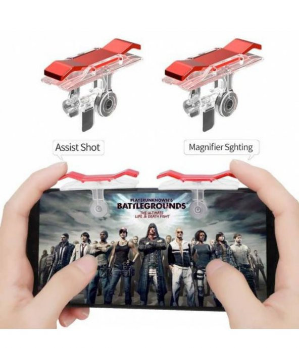 Pubg Ateş Tetik Düğmesi Telefonlar Için Çift Oyun Adaptörü Kutulu ürün görseli 1