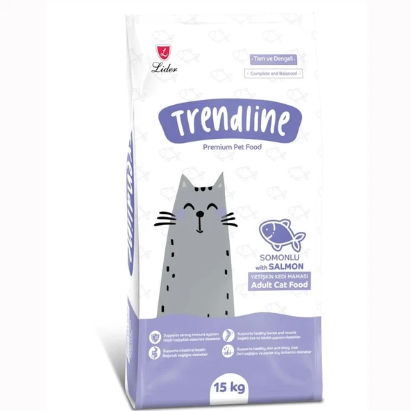 Trendline Somonlu Yetişkin Kedi Maması 15 kg ürün görseli 1