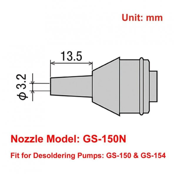 GOOT GS-150N Yedek pompa ucu ürün görseli 1