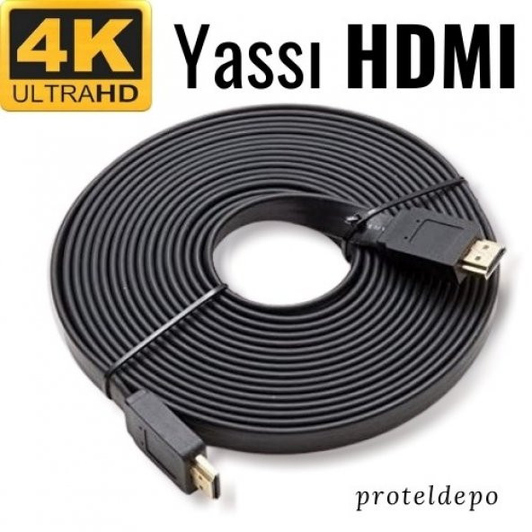 IRENIS HDMI Kablo - Yassı 4K HDMI Kablosu, 5 Metre ürün görseli 1
