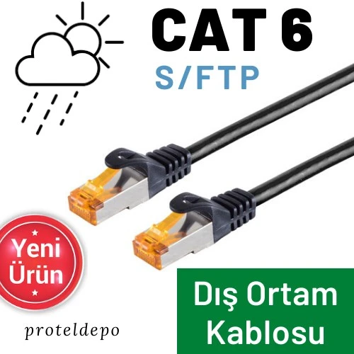 IRENIS CAT6 Kablo Dış Ortam Açıkhava Ethernet Network Lan Kablosu ürün görseli 1
