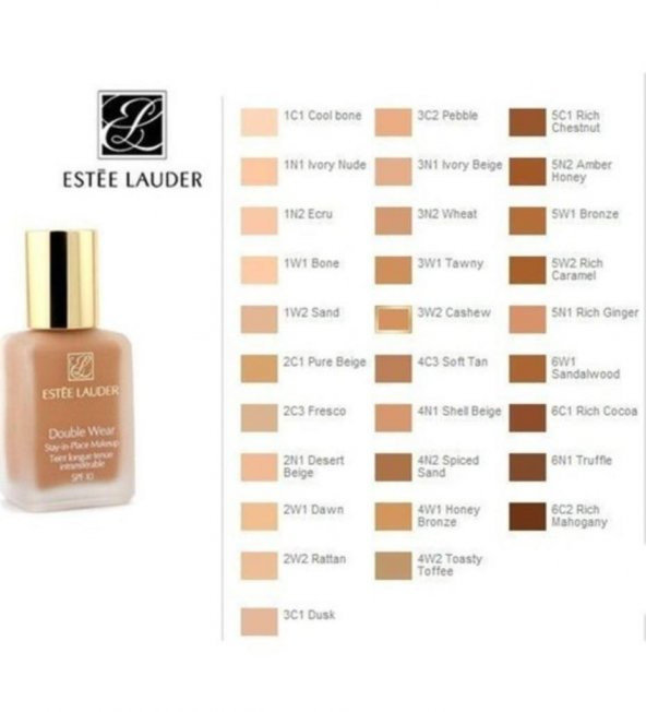 Estee Lauder Double Wear Fondöten Spf10 84 Rattan 2W2 30 ML ürün görseli 1