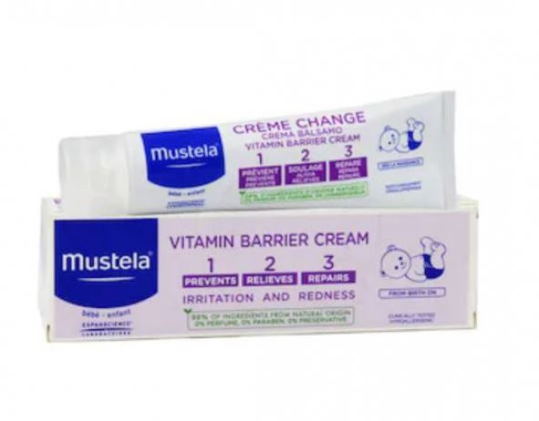 Mustela 1.2.3 Vitamin Barrier Pişik Kremi 100 ML ürün görseli 1
