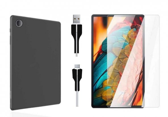 Samsung Galaxy Tab A8 10.5 SM-X200 (2021) Silikon Kılıf+Nano Cam+Kablo Koruyucu ürün görseli 1