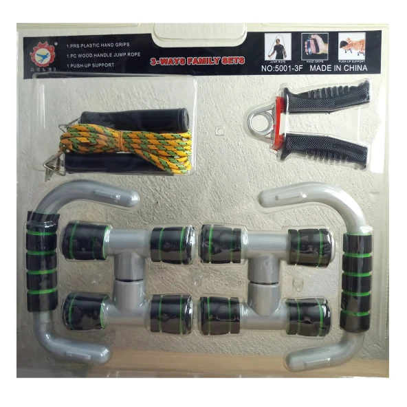 Multifonksiyonel 3lü Fitness Seti Spor Seti 5001-3F ürün görseli 1