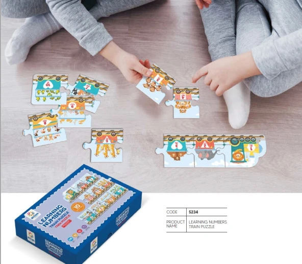 Arnas Toys 5234 Learning Numbers Tren Puzzle 10 Parça Sayılar Karton Puzzle ürün görseli 1