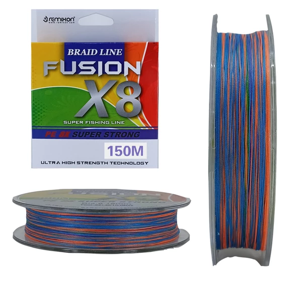 Remixon Fusion X8 150m Multicolor Renkli İp Misina ürün görseli 1