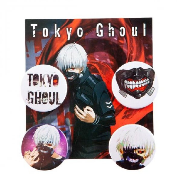 Japon Tokyo Ghoul 4 Lü Rozet Broş ürün görseli 1