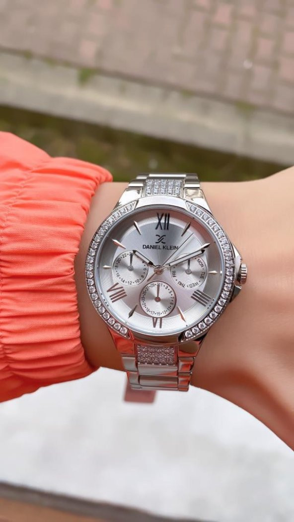 DANIEL KLEIN EDK.1.10036.4 BİLEKLİK HEDİYELİ YENİ SEZON SILVER KADIN KOL SAATİ - Resim 3