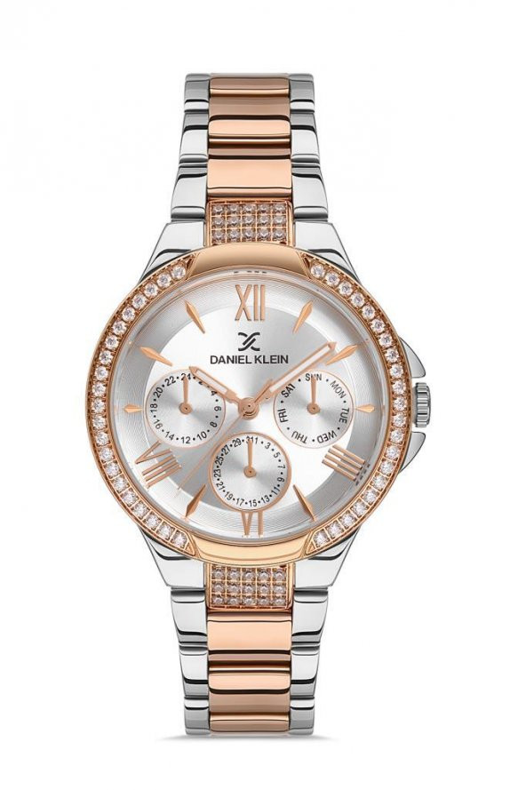 DANIEL KLEIN EDK.1.10036.3 BİLEKLİK HEDİYELİ YENİ SEZON ROSE SILVER KADIN KOL SAATİ ürün görseli 1